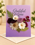 "Grateful for You" Lavender Floral Card